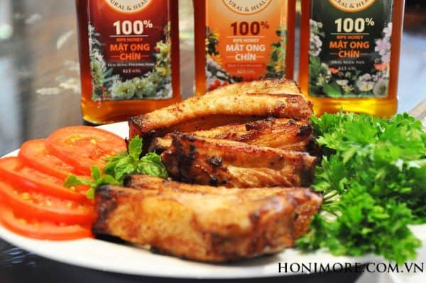 Sườn heo nướng mật ong chín Honimore ngon tuyệt 2 mật ong